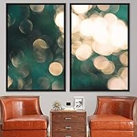2 Piece Framed Canvas Wall Art Colorful Art Lights Canvas Prints Home Artwork Decoration for Living Room,Bedroom - 16