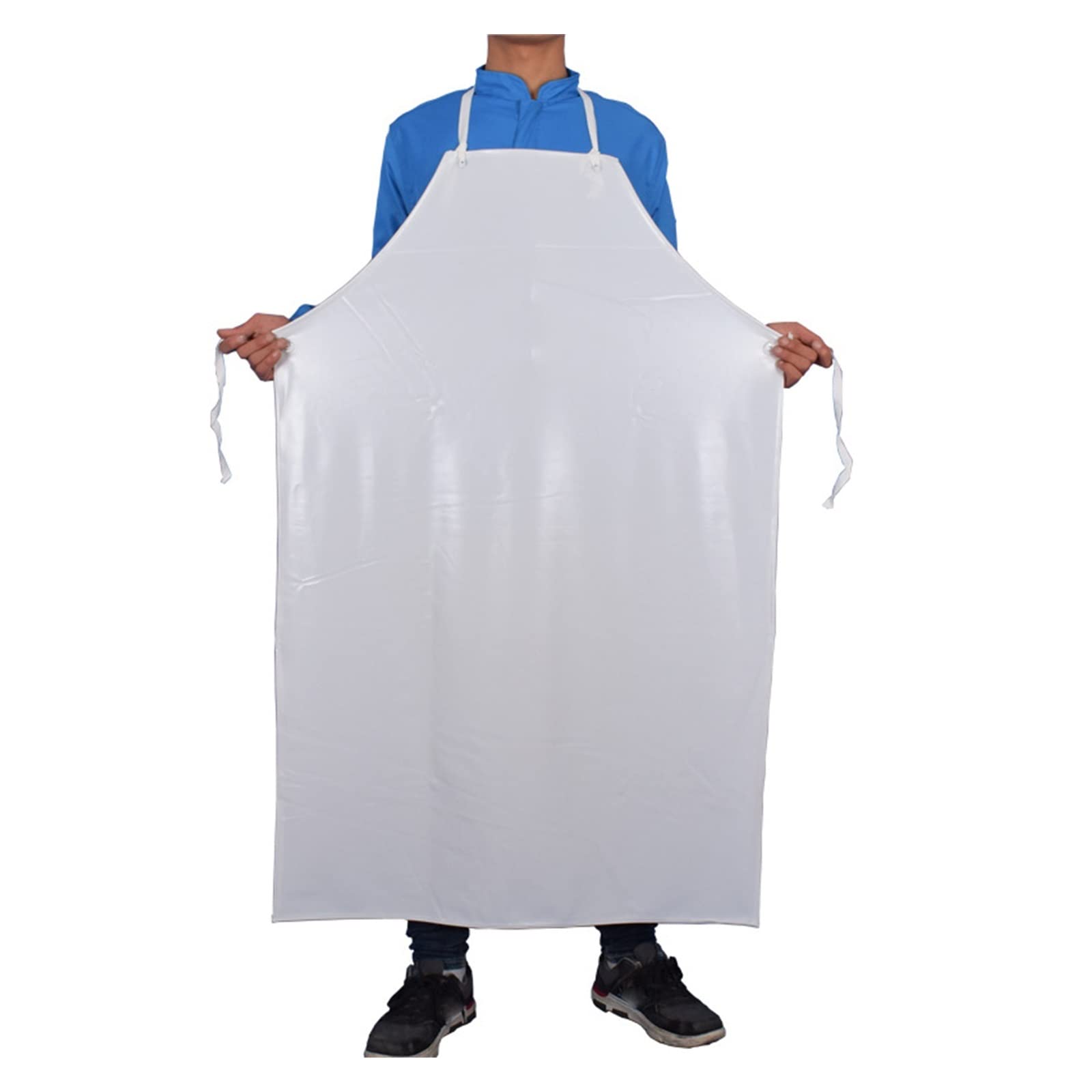 IOFIT Delantal blanco grueso de 1 pieza for restaurante, barbacoa, delantal impermeable de PVC, delantal de cocina for hombres y mujeres 1