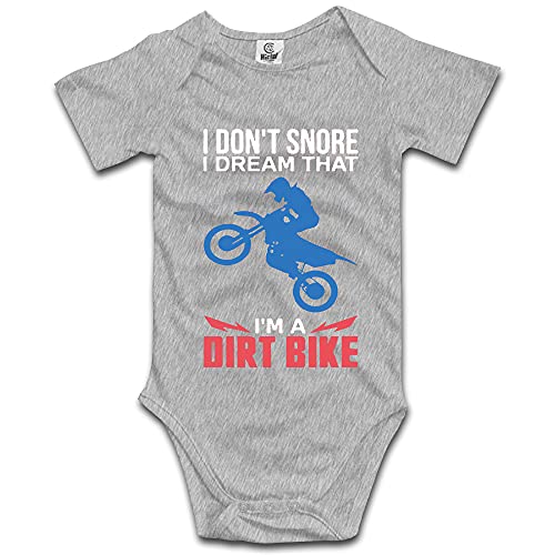 Image of DOQOSESHY Dream I'm A Dirt Bike Baby Climbing Bodysuit One-Piece Unisex Toddler Rompers