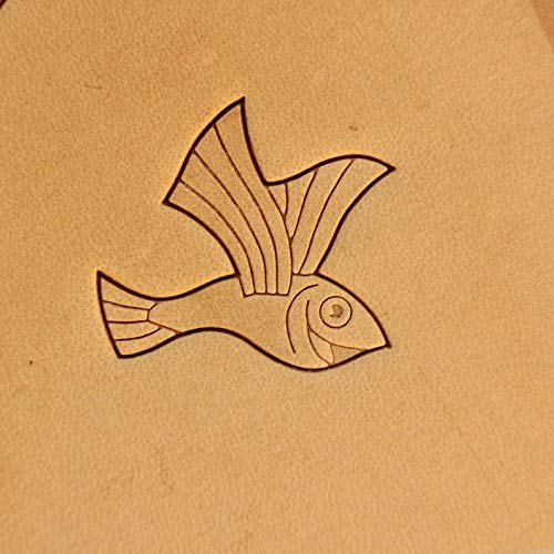 Leather Stamp Tool Fish Stamping Working Carving Punches Tools Craft Saddle Brass #229