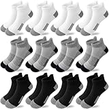 Bemeol Boys Socks 12 Pairs Ankle Socks Boy Sport Athletic Running Sock Low Cut Ankle Sock for Kids(7-10 Years)