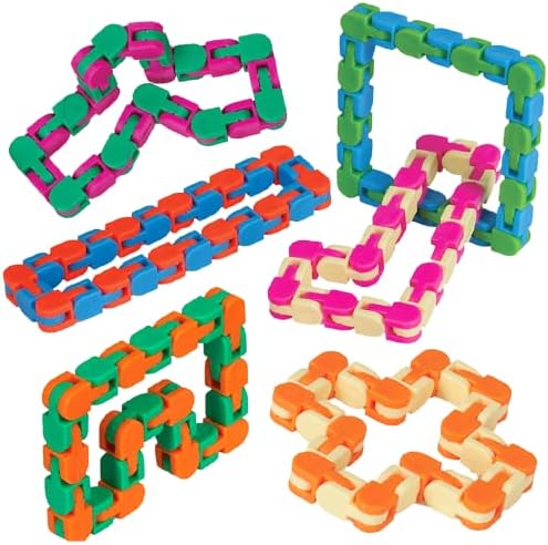 Wacky Tracks Sensory Fidget Toys Snap and Click Fidget Dice Puzzles Bulk Area of 6 by Neliblu- ADHD, Autism, Stress Aid Treatment - Fidget Toys for Sensory Kids, Keeps Fingers Busy and Minds Centered thumbnail