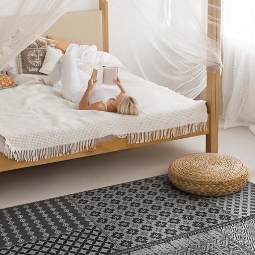 Tapis en vinyle de qualité supérieure au design géométrique pour intérieur - 3