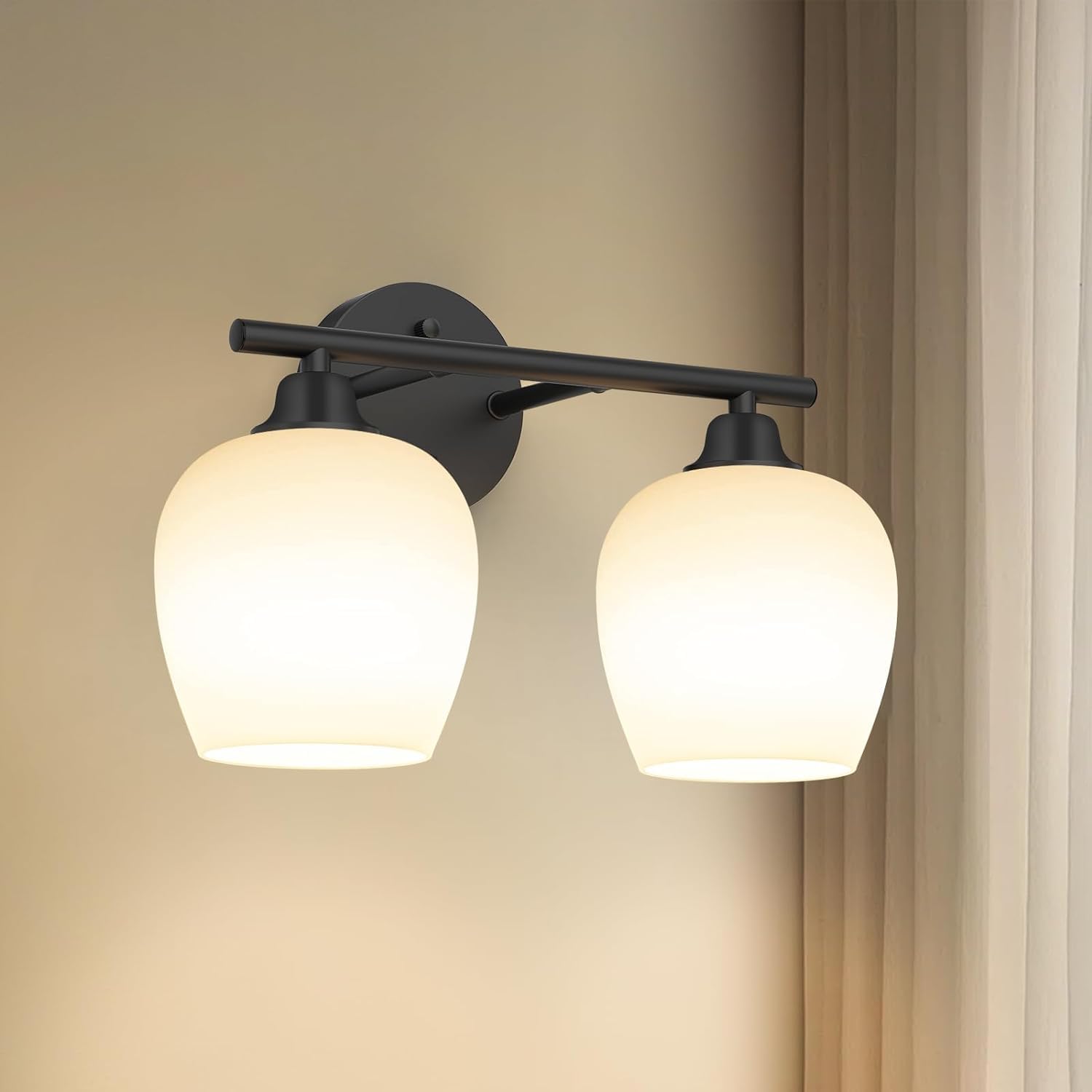 ONEWISH - Abat-jour en verre opale, petit abat-jour de rechange pour lampe de table, lampadaire, lampe murale, abat-jour blanc moderne, éclairage doux laiteux, 5,5
