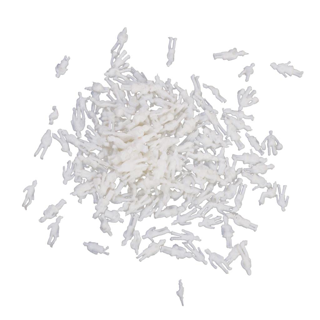 White Model Train People Figures 1:200 Scale 100pcs | Scenery & Trees Parts Accessories Z Railroads Trains-picture-31