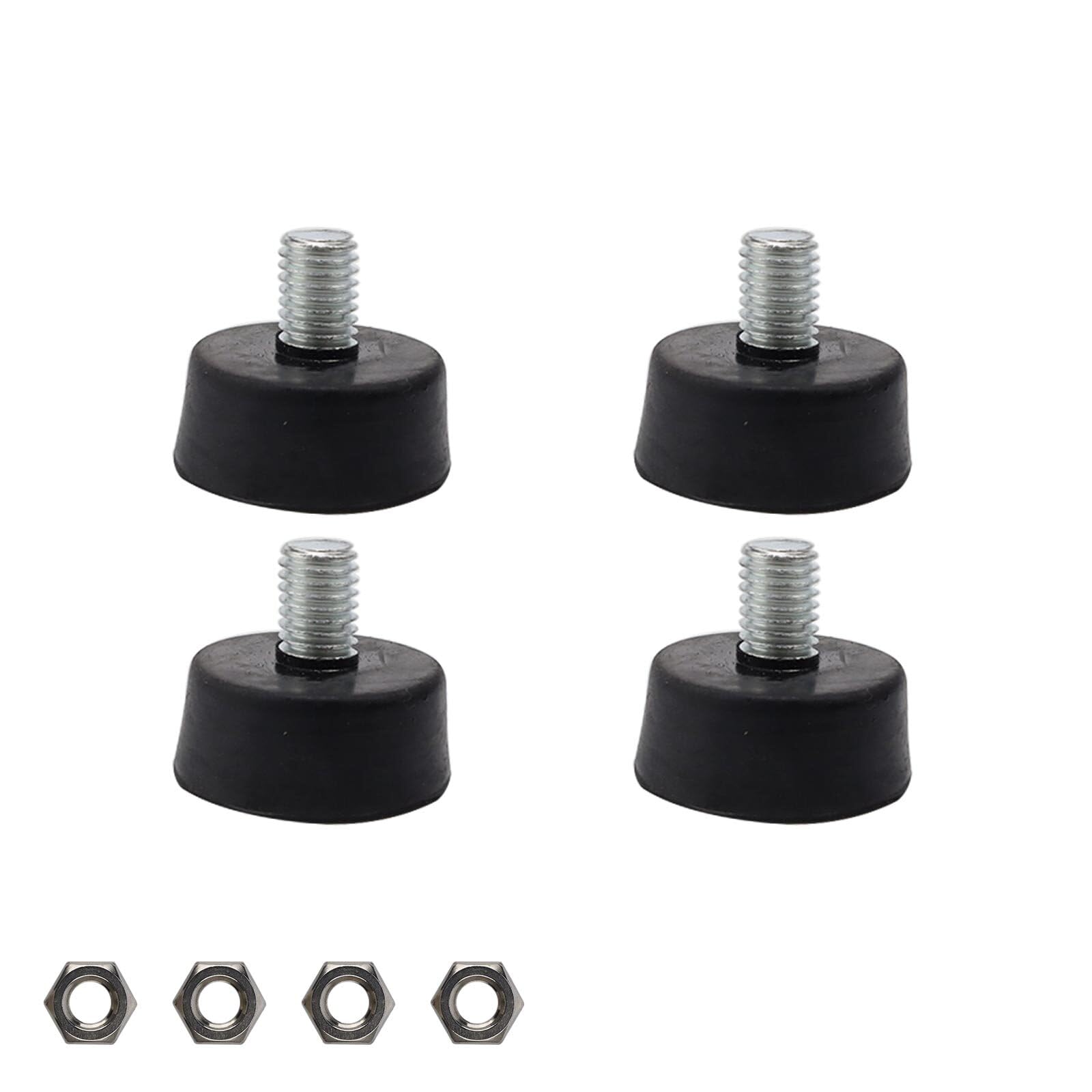 PARFCO 4 Pcs Adjustable Feet, M10 Anti-Slip and Shock-Absorbing Rubber Base, Furniture Balance Feet, Leveler Floor Protector