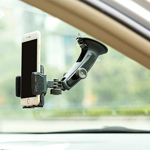 3-in-1 Car Mount Windshield Dash AC Air Vent Swivel Holder Compatible With ZTE Blade, Grand X MAX, X3 X4 Duo XL ZMax Pro - iPhone X XR XS Max 6 7 8 Plus - Galaxy S10 S9 S8 S7 Note 8 9 - LG G7 G8 V50