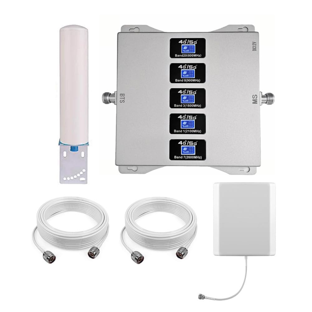 Amplificateur 4G Repeteur 4G Amplificateur Reseau Mobile 5 Bandes | Améliorez Votre 2G/3G/4G/partie 5G