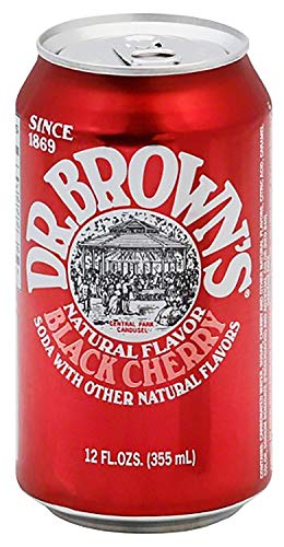 Dr. Brown's Black Cherry Soda, 12 fl oz Cans, 9 Cans