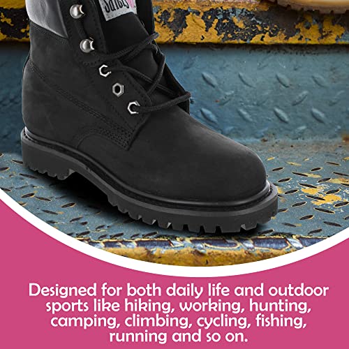 Image of Safety Girl Black, Steel Toe Work Boots - Black - 5M, English, Capacity, Volume, Leather, 5M, Black