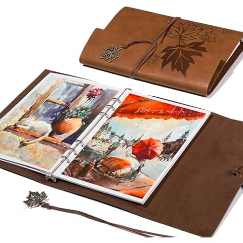 Lightwish Watercolor Sketchbook,100% Cotton Acid Free Watercolor Journal,300gsm/140lb Hot Press Watercolor Paper for Artists,Adults,Students,20 Sheets,9.25 * 6.3 Inches Cover