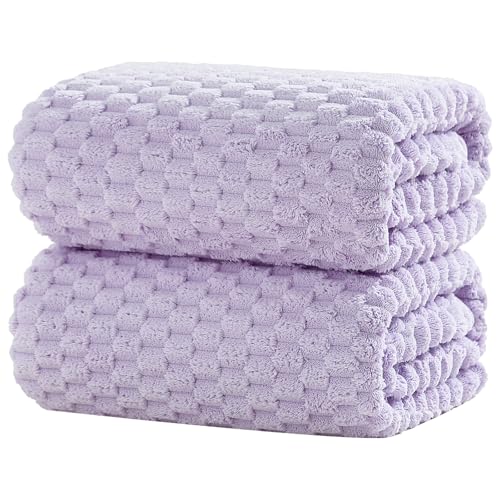 NALIVO Extra Large Bath Towel Sheet-40x80 Inches Oversized,Super Soft,Quick Dry,Microfiber Shower Towels Highly Absorbent,Plush Bathroom Towels for Adults, Premium Quality (Lavender, 2PCS)
