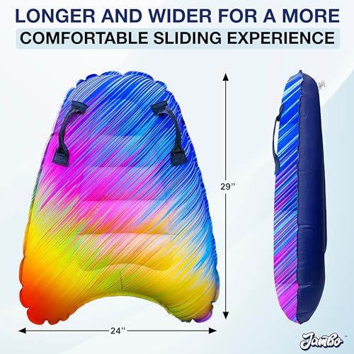 Jambo X4-2N8R-3DYM Inflatable Surf Body Board With Handles, Boogie Board For Beach, Surfing Swimming Floating Surfboard Boards, Pool Floats Pool Beach Toy For Kids thumb #6