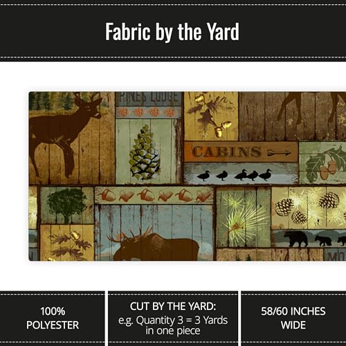 Premium Anti-Pill Fleece Fabric by the Yard for Sewing - Soft Plush Material in Life in The Woods Print by David Textiles 4 Premium Anti-Pill Fleece Fabric by the Yard for Sewing - Soft Plush Material in Life in The Woods Print by David Textiles - Image 3