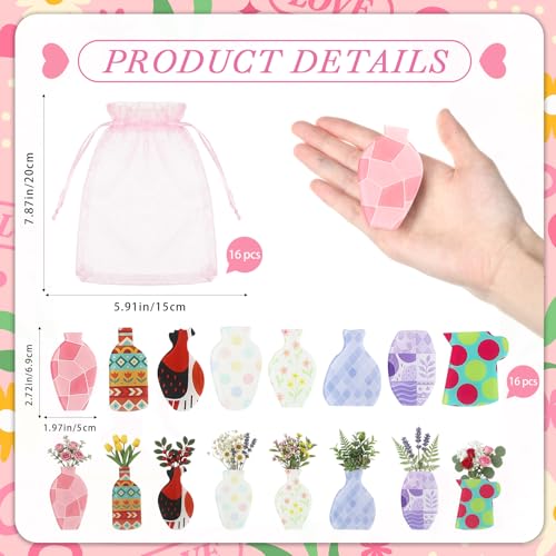 Imanes mini jarrón multicolor para refrigerador pack 16 miniatura 2