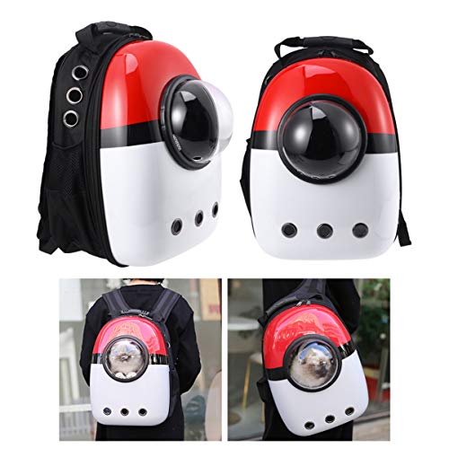 Mochila para transporte de animais de estimação Tehaux com cápsula espacial e 9 saídas de ar para ga
