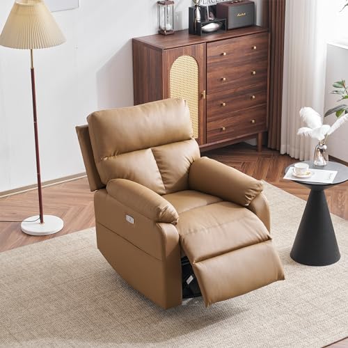 RIDEWINCE リクライニングソファー リクライニングチェア 回転式 リクライニングソファ 電動ソファー ゲーミングチェア リ クライニングチェアー 電動リ クライニングソファ 電動チェア 電動 USBポート付き 165°度無段階調整 PUレザー ファ