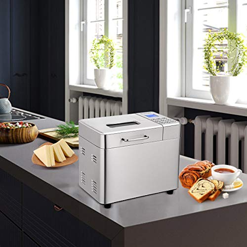 Automatic Bread Machine with 15 Programs, BestComfort 2L Programmable Gluten Free Bread Maker, 15 Hours Delay Timer, 1 Hour Keep Warm - Thumbnail 7