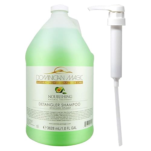 DOMINICAN MAGIC Champú con infusión de aguacate desenredante 122.7 fl oz1Gallan (1 galón con bomba)