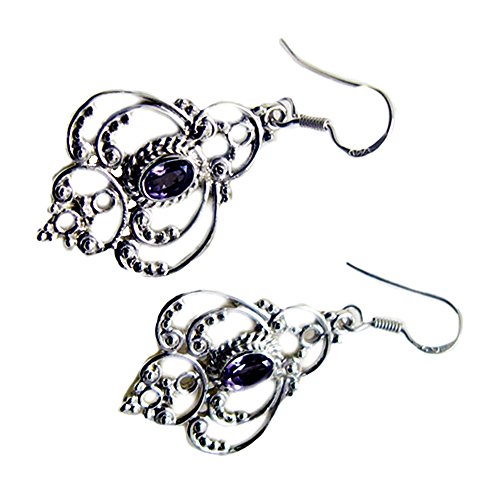 Boucles d'oreilles améthyste véritable - Énergie positive et sérénité - 4