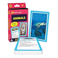 Carson Dellosa 54 Animal Flash Cards, Zoo, Reptiles, Bugs, Sea Creatures, and More Flashcards, Toddler Stocking Stuffers, Preschool Learning Activities for Kids Ages 4 and Up