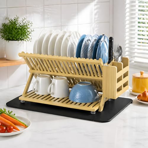 Growsun 3-Layer Bamboo Dish Rack