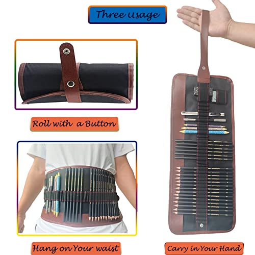 Heshengping-Drawing-Pencils-Sketch-Pencil-Art-Supplies-Set-for-Kids-Adults-beginners-Professional-Sketching-Art-Graphite-Charcoal-Blending-Stump-Pencils-kit