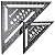 Preciva Carpenter Square Set, 12 inch (1/16" Scale) and 7 inch Rafter Square Aluminum Alloy, Multi-Purpose Carpenter Tool Measuring Layout Tool for Woodworking and Carpentry