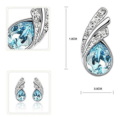 Crystalline-Azuria-Mujer-18ct-Chapado-en-Oro-Blanco-Lagrimas-Cristales-Azul-Aguamarina-simulada-Juego-de-joyas-Collar-con-Colgante-45-cm-Pendientes-para-Mujer-Nina-Boda-Novia-y-Dama-de-honor