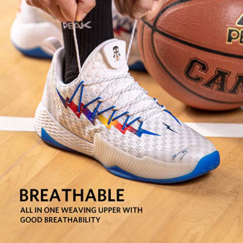 Image of PEAK Mens Basketball Shoes Breathable Sneakers Lou Williams Lightning Professional Anti Slip Sports Shoes for Running, Walking