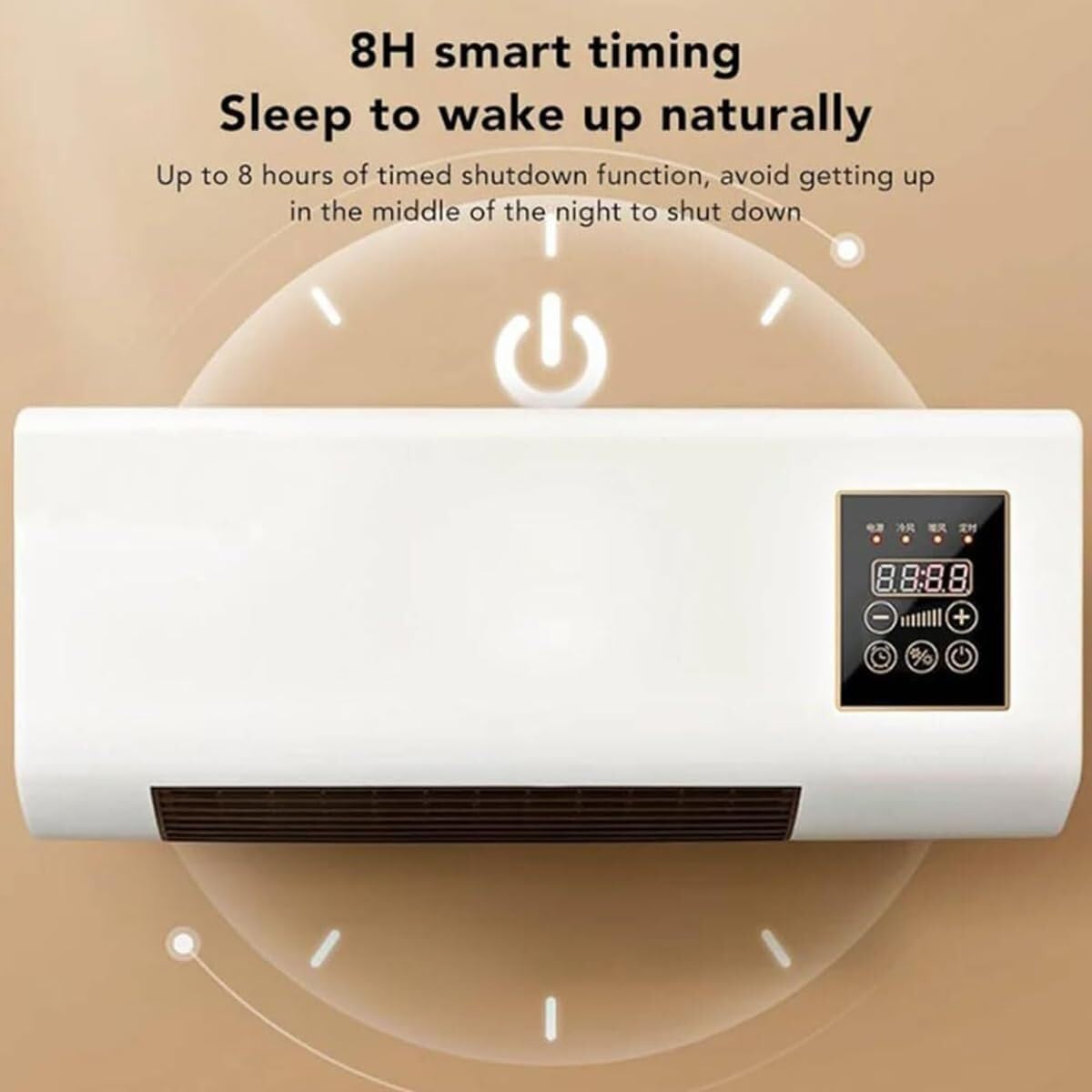 Aria condizionata, ventilatore da parete, 2000 W | Riscaldamento e raffreddamento 2 in 1, senza unità esterna, installazione semplice, telecomando