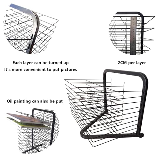 Estante para secar materiales de Arte, soporte para secar Papel de 10 niveles, estante de almacenamiento de materiales de Arte, soporte para dibujo para escuelas, preescolares, hogares y aulas.