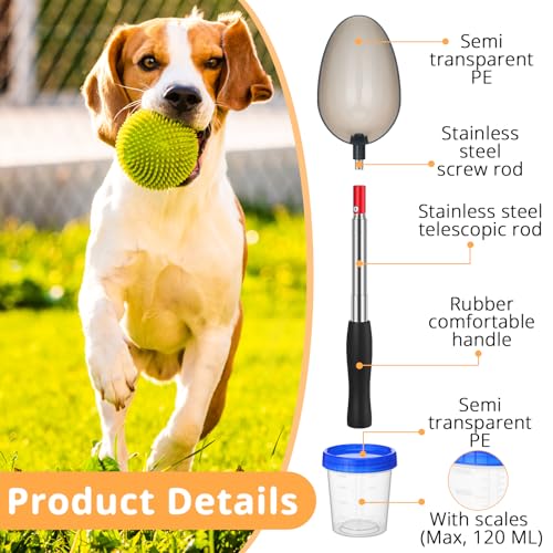 Image of Nuanchu 4 Pcs Dog Urine Collection Kit Includes Pet & Cat Telescopic Urine Sample Collection, Pee Test Strips, Reusable Spoons and Cups for Veterinary Supplies