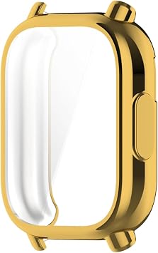 Microcase Xiaomi Redmi Watch 5 Lite için Önü Kapalı Silikon Kılıf - AL3173 (GÜMÜŞ)
