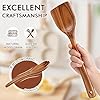 Wooden Spoons for Cooking, 9 Pcs Natural Teak Wooden Utensil Set with Spoon Rest, Comfortable Grip Wooden Cooking Utensils Set with Holder for Nonstick Cookware, Sturdy, Lightweight & Heat Resistant #4