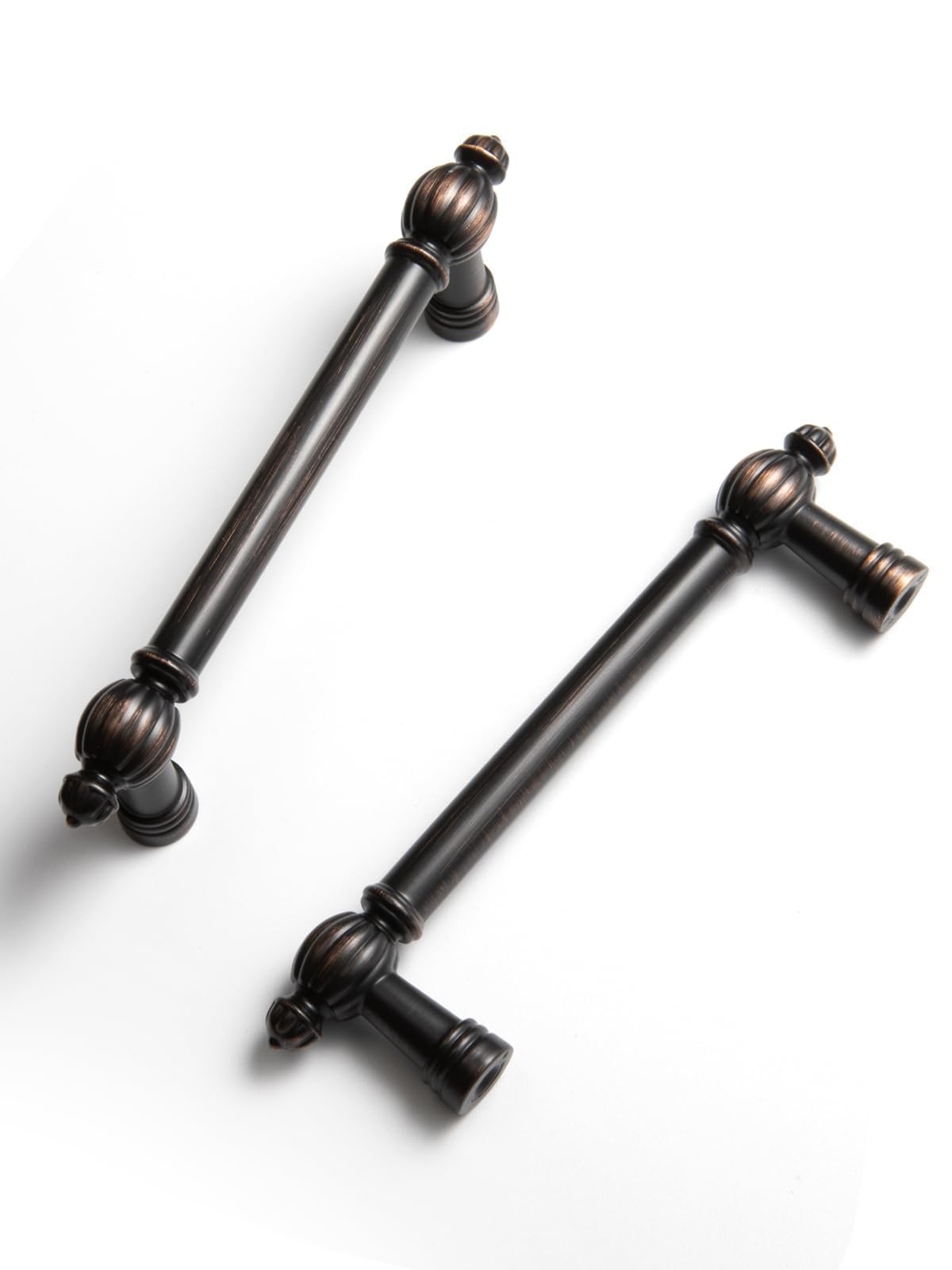 Oil Rubbed Bronze Zinc Alloy Cabinet Pulls - 3-3/4 Inch(96mm) Hole Center Classic Vintage Drawer Handles,Kitchen Cupboard Bathroom Dresser Cabinet Hardware Handles
