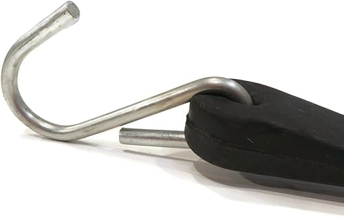 Miniatura 6 de The ROP Shop Paquete de 2 correas de lona de goma negra de 9 pulgadas ajustables para remolque