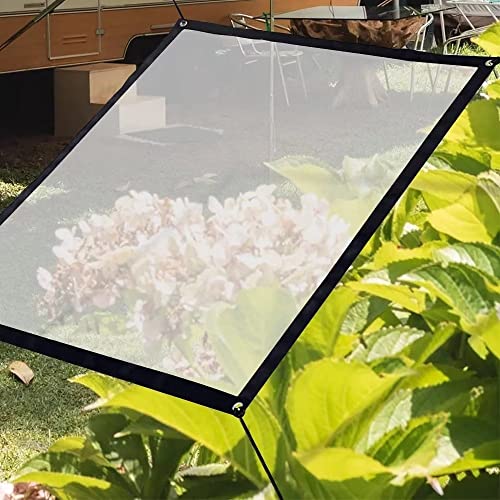 BCBIG Tarpaulin Waterproof Transparent with Eyelets, Garden Furniture Cover for Outdoor Use Rainproof, Plant Insulation - Image 4