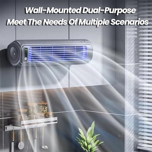 2025 Upgrade Portable Air Conditioner - USB Charging, 3 Wind Speeds, 3D Circulating Air - Perfect for Living Room, Bedroom & Office (Grey)