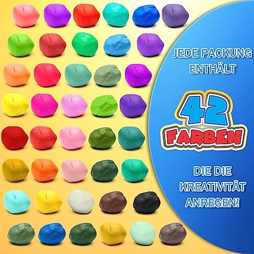 Air Dry Clay 42 Colours, Modelling Clay for Kids DIY Molding Magic Clay for with Tools Soft & Ultra Light - Image 2