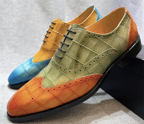 Santimon Men’s Dress Shoes Formal Oxfords - Fashion Comfotable Genuine Leather Derby for Weddings, Business3