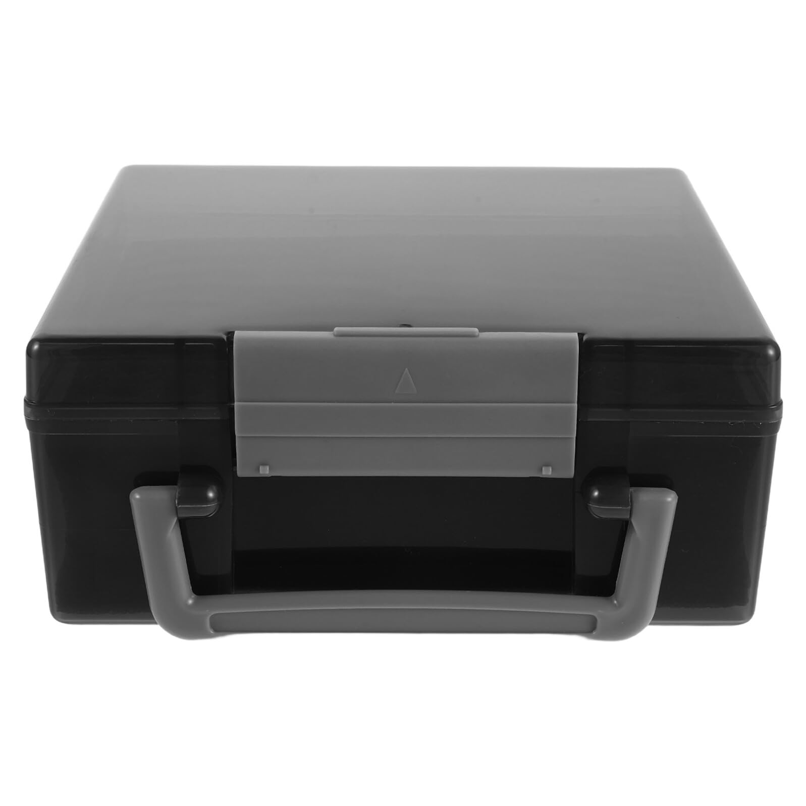 Portable Battery Recycling Storage Box with Foam Lining Black Plastic Battery Organizer Case for Home and Garage Use