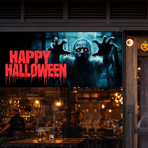 Película decorativa para ventana Halloween Zombie 39.3x17.7 in miniatura 2