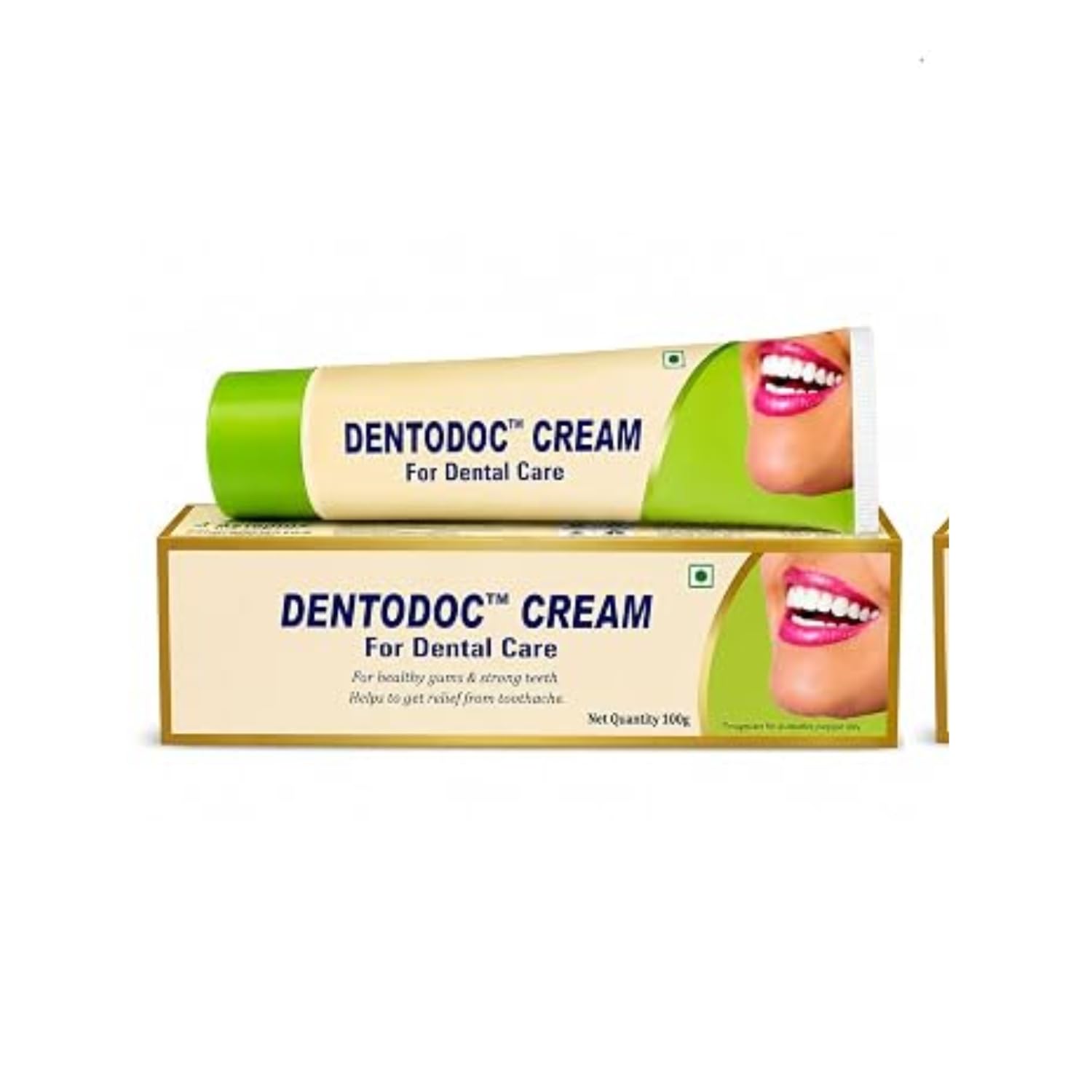 den-to-doc cream herbal toothpaste for strong gums, clean teeth & fresh breath | neem, clove, babool 100gm (pack of1)