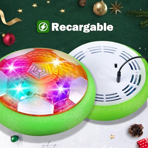 Miniatura 7 de Omway Balon Flotante De Futbol, Regalos Futbol Niños 3 4 5 6 7 8 9 10 11 12 Años, Interior Recargable Pelota Flotante Con Luces Led, Juguetes Regalo Cumpleaños Navidad