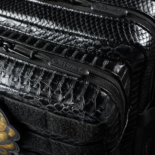 Image of WOLFpak 25L Athletic Gym Backpack (King Cobra) Durable 1000D Waterproof Oxford Material w /MOLLE Webbing, Laptop Pocket & Dual Cup Holders, Durable Fitness /Travel /Military Daypack
