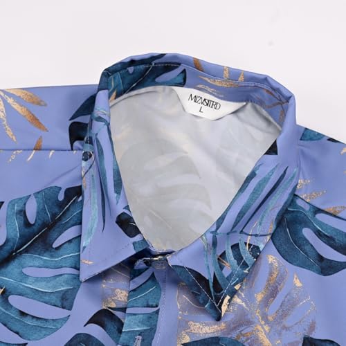 Image of Hawaiian Shirt for Men Tropical Shirts Summer Beach Button Down Short Sleeve Luau Aloha Floral Cruise Vacation Outfit 2026