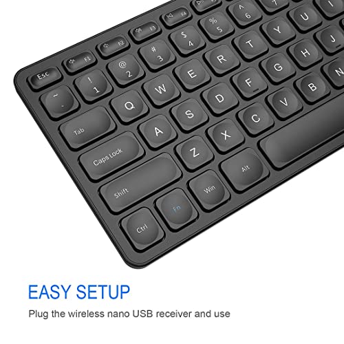 Arteck HW305-2 2.4G Wireless Keyboard Ultra Slim Full Size Keyboard With Numeric Keypad And Media Hotkey thumb #1