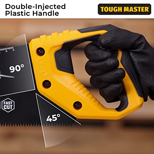 TOUGH MASTER Professional Wood Saw 550mm, Woodworking Hand Saw with Ruler Markings for Pruning & Cutting Wood, Plastic, PVC Pipes, Razor Sharp Blade, 7TPI Comfortable Non-Slip Handle 7 TOUGH MASTER Professional Wood Saw 550mm, Woodworking Hand Saw with Ruler Markings for Pruning & Cutting Wood, Plastic, PVC Pipes, Razor Sharp Blade, 7TPI Comfortable Non-Slip Handle - Image 7