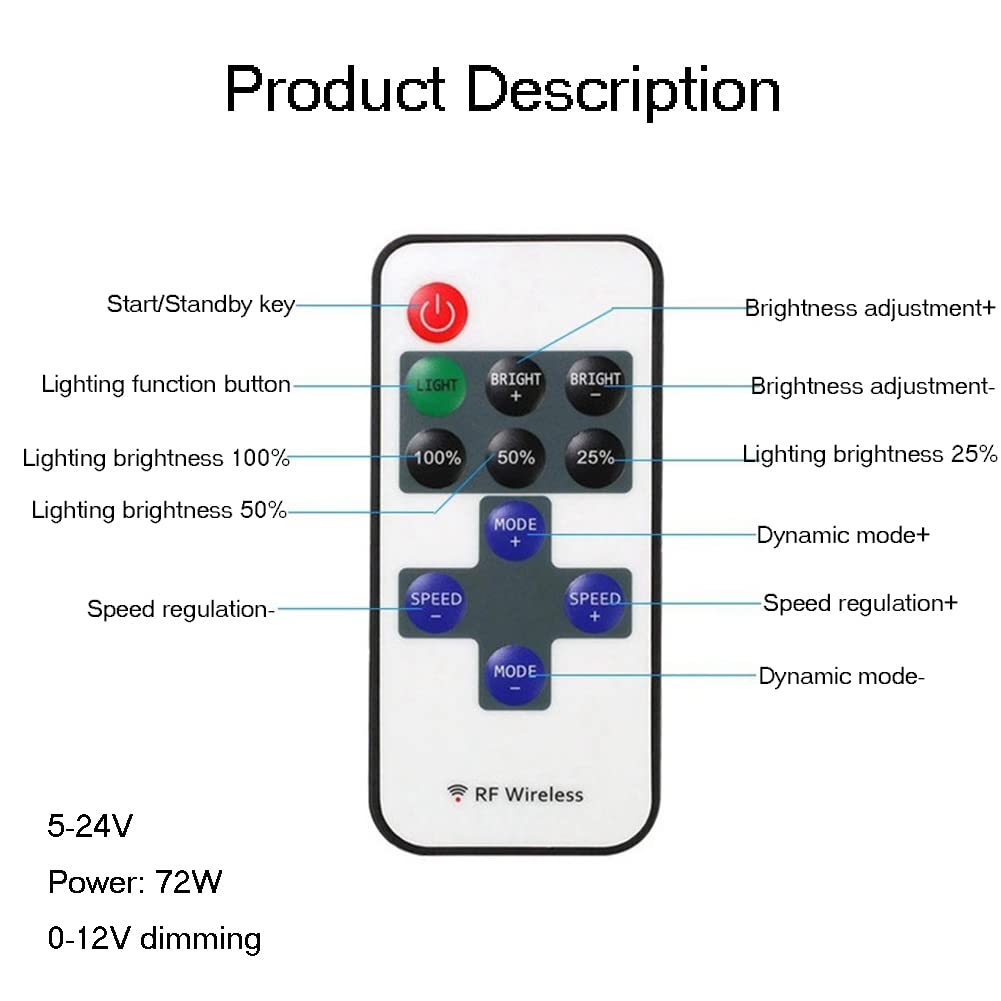MINI DIMMER TELECOMANDO 12/24V RF-01 - Foto 8